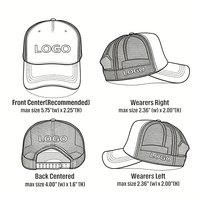 Gorra de béisbol de malla con corte láser y estampado de marca personalizada ODM, estilo streetwear, para deportes al aire libre, gorra trucker de 5 paneles.