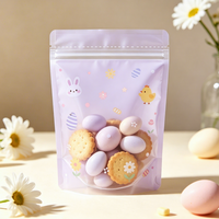 Sachet Doypack Personnalisé de Qualité Alimentaire avec Fermeture Éclair, Motif Pâques Adorable, pour Bonbons et Chocolats