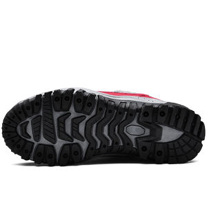 أحذية نسائية عالية الرقبة للمشي لمسافات طويلة في الشتاء، مصنوعة من الجلد الصناعي، نعل متوسط من الإيفا الناعم، مقاومة للماء، بطانة شبكية، مضادة للانزلاق، مناسبة للخريف والربيع والتخييم في الهواء الطلق - Product Image 3