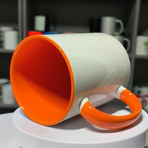 Custom Ceramic <b>Mug</b> 15oz Solid Color With Handle For Gifting And Everyday Use - Product Image 4