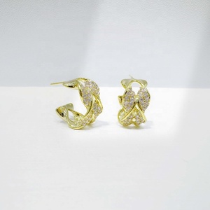 custom plata 925 sterling silver geometric cc cross <b>earring</b> fashion jewelry classic bow gold plated korean <b>fine</b> <b>stud</b> <b>earrings</b> - Product Image 1