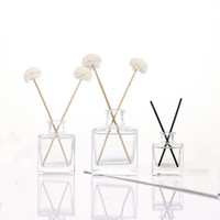 Botol Reed Diffuser Kaca Kosong Persegi dengan Sumbat Gabus, Botol Wadah Penyimpanan Minyak Aroma Aromaterapi Isi Ulang 200ml