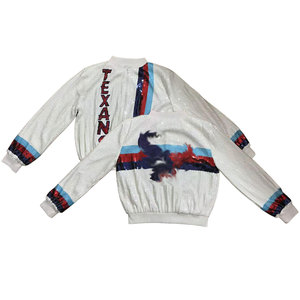 Giacca Bomber da <span class=keywords><strong>Donna</strong></span> Traspirante con Colletto Rialzato, Paillettes Texas e Cerniera <span class=keywords><strong>a</strong></span> Strisce Arcobaleno, Cappotto Casual Glitterato Autunnale - Product Image 1