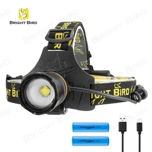 Bright Bird Custom 8w 700 Lumen Battery Powered Headlamp Waterproof Emergency Lighting Led Headlamp