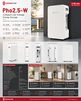 Système de Stockage d'Énergie Domestique Modulaire 2,5 kWh 25,6 V LFP 100 Ah avec Prise en Charge Parallèle de 15 Batteries Solaires - Chisage