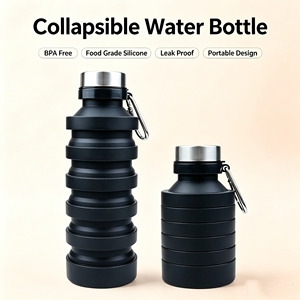 Botella de Agua Deportiva de Silicona Plegable Reutilizable de 800 ml con Diseño Portátil y Hebilla de Montañismo - Product Image 1