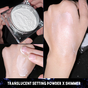 ओम निजी लेबल पारदर्शी मेकअप परिष्करण पाउडर लंबे समय तक गुलाबी जलरोधी ग्लिटर ढीली सेटिंग पाउडर - Product Image 6