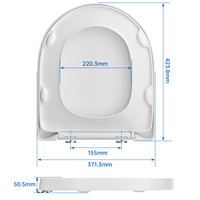 Siège de toilette personnalisé couvercle de siège de toilette à fermeture douce installation facile siège de toilette antidérapant