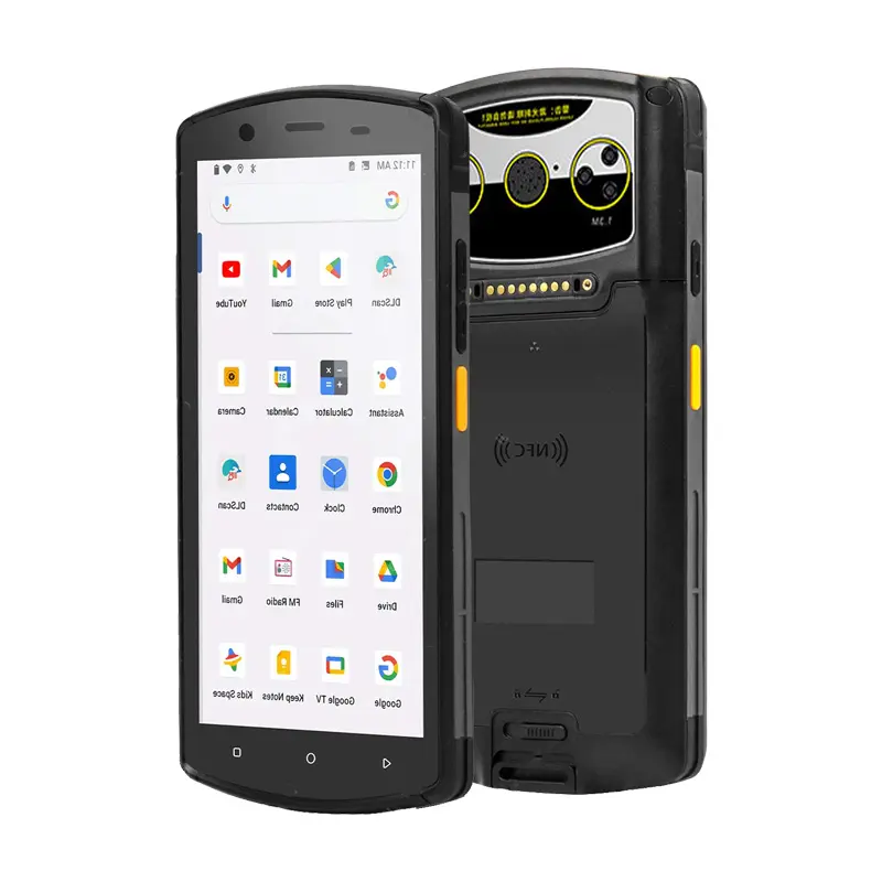 디스플레이가있는 휴대용 스캐너 PDA 안드로이드 12 지원 Google Play 빅 터치 스크린 2D 바코드 스캐너 와이파이 NFC pdas 테스트 택배