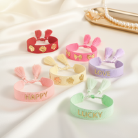 Bracelet tissé personnalisé avec lettre, estampage à chaud de luxe, gland ajustable, bracelet en tissu personnalisé pour femme