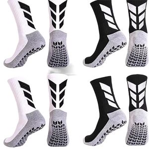 <b>High</b> Quality Custom Logo Crew Anti Slip Football Sports <b>Socks</b> Grip Soccer <b>Socks</b> for Men Wholesale - Product Image 1