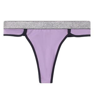 Slip Femminili <span class=keywords><strong>di</strong></span> <span class=keywords><strong>Lusso</strong></span> con Strass, Taglio Alto, Vita Bassa, Sexy, in Cotone Viola, Biancheria Intima da Donna - Product Image 5