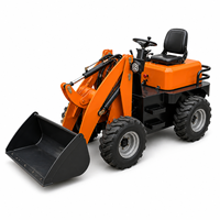 China 4x4 Wheel Drive Loader Backhoe Loader yang Diadaptasi untuk Pertanian di Kondisi Lapangan Berlumpur Harga Bagus