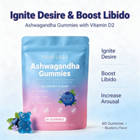 Gummies de soutien à la libido sous marque privée OEM – Énergie et vitalité à base de plantes, stimulant quotidien de l'humeur avec Ashwagandha