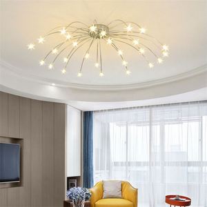 Lustre moderne américain pour salon, 7 anneaux, 150 cm de large, bronze brossé, luminaire suspendu en métal - Product Image 1