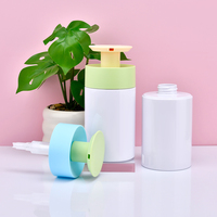 Vente en gros de flacons de lotion en plastique à pompe plate de 350 ml, 400 ml, 500 ml pour le shampooing, la lotion pour le corps, le gel douche, le désinfectant pour les mains