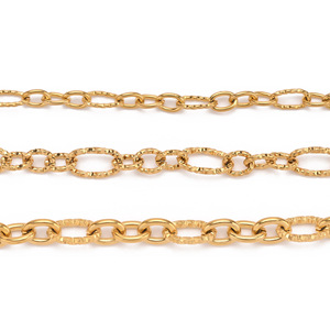 โซ่เชื่อมต่อแบบดาวกระจาย |   สร้อยคอและกำไลข้อมือสแตนเลสสตีลชุบทอง 18K PVD หลายแบบ แพ็คแบบม้วนสำหรับงาน DIY - Product Image 3