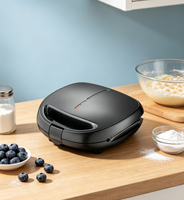 Nouvelle Grille de Contact Électrique Sans Fumée 850W avec Plaques Amovibles Antiadhésives, Gaufrier en Acier Inoxydable pour Usage Domestique Français