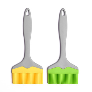 Brosse à barbecue en silicone ZYB500, 9 cm de large, résistante à la chaleur, pour la cuisson et la grillade, jaune-vert, outil de cuisine extérieur - Product Image 3