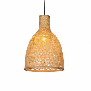 Abat-jour en bambou ovale large, luminaire suspendu minimaliste oriental, <span class=keywords><strong>lampe</strong></span> rustique pour restaurant, villa, hôtel en bord de mer, décoration - Product Image 3