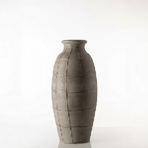 แจกันดินเผาลายกริดของตกแต่งบ้านรูปทรงกริด - Product Image 3