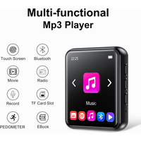 Lecteur MP3 portable mini avec haut-parleur intégré, écran TFT de 1,8 pouce, mémoire de 64 Go pour radio FM, livres électroniques pour enfants et étudiants