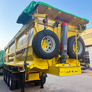 Semi-<span class=keywords><strong>remorque</strong></span> à benne basculante de <span class=keywords><strong>haute</strong></span> qualité à 4 essieux, lourde, 50 tonnes, 60 tonnes, 70 tonnes, 80 tonnes, remorques à benne basculante à 4 essieux, <span class=keywords><strong>remorque</strong></span> à benne basculante arrière - Product Image 3