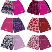 Celana Pendek Wanita Motif Bunga Botani Polyester Custom Grosir, Celana Pendek Wanita Motif Leopard Musim Panas dengan Saku Resleting