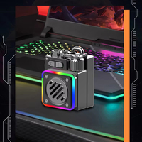 Enceinte Bluetooth 5W à écran tactile, Boombox LED RGB, prise en charge de la carte SD, contrôle par application, alarme, calendrier, subwoofer extérieur