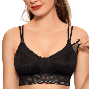 Sujetador de <span class=keywords><strong>lactancia</strong></span> de encaje personalizado para mujer, sujetadores de maternidad con relleno sin aros, bonito - Product Image 2