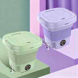 Machine à laver portable pliable semi-automatique mini la plus vendue, avec écran tactile et alimentation électrique intégrée - Product Image 1