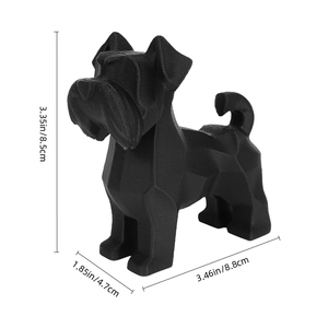 Statuetta Geometrica Sfaccettata di Schnauzer Stampata in 3D, Statua Animale Moderna, Decorazione da Scrivania, Ornamento, Regalo da Collezione per Inaugurazione Casa - Product Image 2