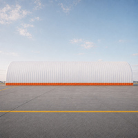 Grande tente gonflable à colonnes d'air pour hangar d'avions, entrepôt temporaire et abri industriel