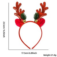 Diadema de Sombrero de Elfo para Decoración Navideña, Aro para la Cabeza con Pierna de Papá Noel, Accesorios para la Cabeza para Fiestas, para Niños y Adultos, Suministros para Fiestas Navideñas