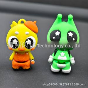 크리 에이 티브 미니 자동차 3D 인쇄 스타 플래시 동물 장식품 참신 개그 장난감 어린이를위한 인기있는 크로스 보더 만화 모양 플라스틱 - Product Image 4