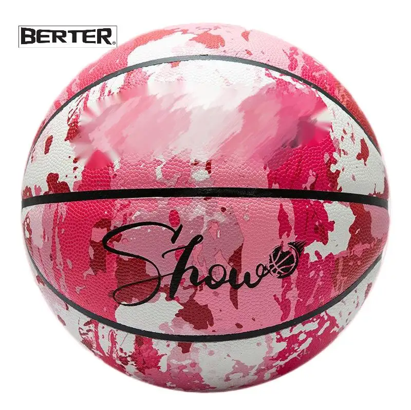 Cadeau de basket-ball pour femme taille 6 antidérapant intérieur et extérieur sport entraînement basket-ball rose prix réduit