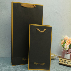 Bán Buôn Tùy Chỉnh Bao Bì Túi Giấy Cảm Ơn Bạn Món Quà Màu Đen Mua Sắm Túi Giấy Với Logo Cho Quần Áo - Product Image 4