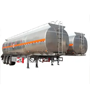 2024 Venda quente Sinotruk Alumínio 43cbm 45000l 3 Eixos Caminhão-tanque de Transporte de Petróleo Bruto Reboque para venda