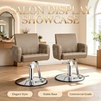 Chaise de coiffeur hydraulique inclinable et réglable en hauteur, pivotante à 360° avec support pour sèche-cheveux pour salon de beauté