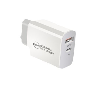 30W GaN PD Charger With QC3.0 Dual Type C Ports Fast Charging <b>Universal</b> <b>Adapter</b> White - Product Image 5