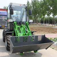 Chargeur frontal compact agricole ZL08 diesel mini 1 tonne avec attache rapide, garantie 1 an, composants principaux : pompe et boîte de vitesses