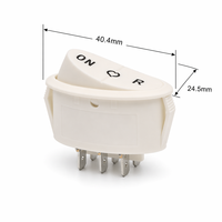 Interrupteur à Bascule SUDA Durable Blanc Crème KCD4-L 250V 10A 50000 Cycles Qualité Professionnelle SPDT Contrôle d'Alimentation IP40 6P Cuivre