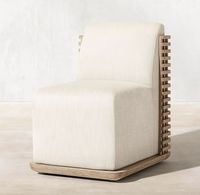 Ensemble de salle à manger d'extérieur en teck moderne et durable de luxe pour hôtel et cour de villa avec chaises de patio résistantes aux UV