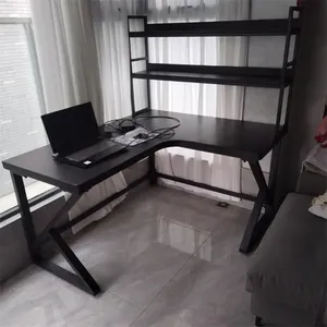 Thiết Kế Hiện Đại Rắn Gỗ L-Hình Đôi Dài Máy Tính Để Bàn Treo Tường Góc Máy Tính Chơi Game Bảng Cho Nhà Phòng Ngủ Nhà Văn Phòng Sử Dụng - Product Image 3