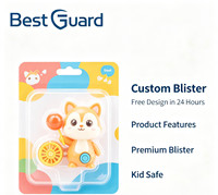 Emballage plastique personnalisé en blister pour jouets, emballage en blister suspendu, emballage en coquille personnalisé pour les petits jouets, présentation sur les étagères des supermarchés