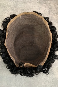 Prothèse capillaire H410 en dentelle complète, bouclée <span class=keywords><strong>afro</strong></span>, pour hommes noirs, remplacement capillaire en <span class=keywords><strong>cheveux</strong></span> humains bouclés, système capillaire <span class=keywords><strong>afro</strong></span> ondulé en <span class=keywords><strong>laine</strong></span> - Product Image 6