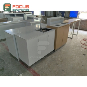 Comptoir de service professionnel pour café, finition bois stratifié, zone de retrait à emporter, comptoir de service pour torréfaction - Product Image 4