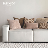 2024 nouvelle fausse fourrure polaire mouton cheveux Jacquard taie d'oreiller élégant Polyester housse de coussin pour salon décor à la maison hôtel