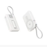 Nouvelle arrivée, chargeur sans fil magnétique avec câble intégré 10 000 mAh, charge rapide 22,5 W, sortie multi-ports, batterie externe