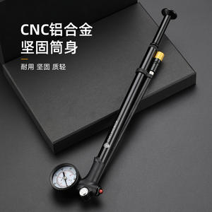 Cyclingbox – pompe à vélo en alliage d'aluminium, 120psi, avec manomètre, pour amortisseur de fourche avant de vélo de route et de montagne - Product Image 3